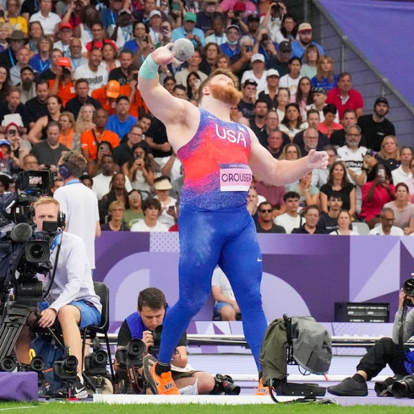 Razorback assistant Ryan Crouser wins third consecutive gold medal in shot put